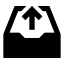 Archivearrowup icon with solid sharp style