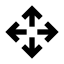 Arrowalldirection icon with solid sharp style