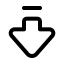 Arrowbigdowndash icon with stroke standard style