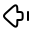 Arrowbigleftdash icon with stroke rounded style