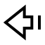Arrowbigleftdash icon with stroke sharp style