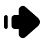 Arrowbigrightdash icon with solid standard style