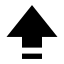 Arrowbigupdash icon with solid sharp style