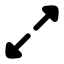 Arrowexpand icon with solid rounded style