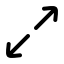 Arrowexpand icon with stroke rounded style