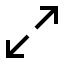 Arrowexpand icon with stroke sharp style