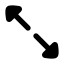 Arrowexpand icon with solid rounded style