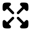 Arrowexpand icon with solid rounded style