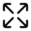 Arrowexpand icon with stroke rounded style