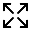 Arrowexpand icon with stroke standard style