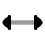 Arrowhorizontal icon with bulk rounded style