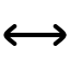 Arrowhorizontal icon with stroke rounded style