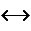Arrowhorizontal icon with stroke sharp style
