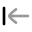 Arrowlefttoline icon with bulk rounded style