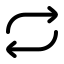 Arrowreloadhorizontal icon with stroke rounded style