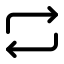 Arrowreloadhorizontal icon with stroke standard style