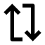 Arrowreloadvertical icon with solid sharp style