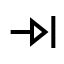 Arrowright icon with stroke sharp style