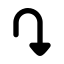 Arrowturndown icon with solid rounded style