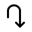 Arrowturndown icon with stroke standard style