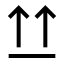 Arrowupfromline icon with stroke sharp style