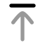 Arrowuptoline icon with bulk rounded style