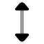 Arrowvertical icon with bulk rounded style