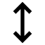 Arrowvertical icon with solid sharp style