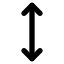 Arrowvertical icon with solid standard style