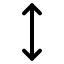 Arrowvertical icon with stroke standard style