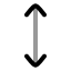 Arrowvertical icon with twotone rounded style