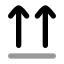Arrowsupfromline icon with bulk rounded style