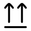 Arrowsupfromline icon with duotone rounded style