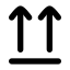 Arrowsupfromline icon with solid rounded style