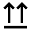 Arrowsupfromline icon with solid sharp style