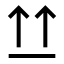 Arrowsupfromline icon with stroke sharp style