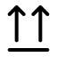 Arrowsupfromline icon with stroke standard style