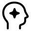 Artificialintelligence icon with stroke rounded style