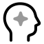 Artificialintelligence icon with twotone rounded style