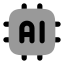 Artificialintelligence icon with bulk rounded style