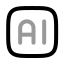 Artificialintelligence icon with twotone rounded style