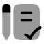 Assignments icon with bulk rounded style