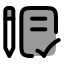 Assignments icon with duotone rounded style