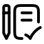 Assignments icon with stroke rounded style