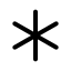 Asterisk icon with stroke standard style