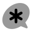Asterisk icon with bulk rounded style