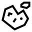 Asteroid icon with stroke sharp style