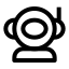 Astronaut icon with stroke sharp style