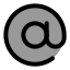 Atsign icon with duotone rounded style