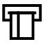 Atm icon with stroke sharp style